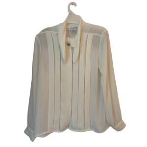 Laura & Jayne sheer pleated vintage top cottagecore